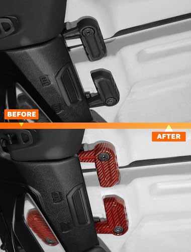 image for Savadicar Red Carbon Fiber Interior Accessories - Hardtop Latches Trim