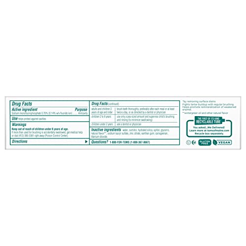 Tom's Of Maine Whole Care Natural Toothpaste With Fluoride, Wintermint, 4 Oz. (Packaging May Vary) #TOP2