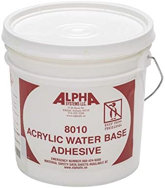 Alpha Systems 8011 Acrylic Water Based Bonding Adhesive - 1 Gallon
