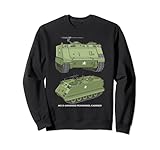 Consigue esto para los coleccionistas de recuerdos de vehículos blindados de combate del ejército que muestra una ilustración detallada del vehículo blindado de transporte de personal M113 de Estados Unidos utilizado por primera vez en la guerra de