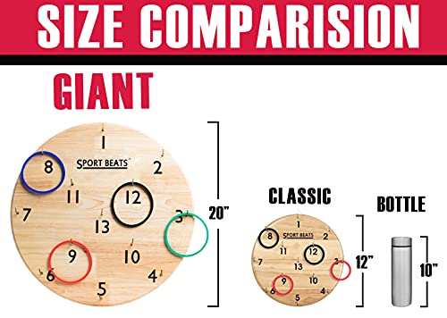 SPORT BEATS Rings Wall Toss Games for Kids and Adults Indoor Yard Outdoor Lawn Games for Adults and Family Wall Ring Tossing Choose 12 Inch or 20 Inch - Thumbnail 2