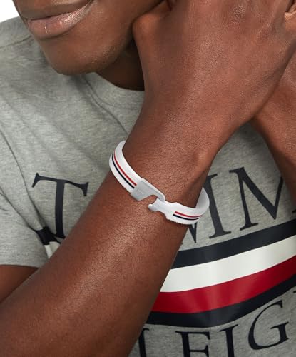 Tommy Hilfiger Men's Jewelry - Silicone Bracelet with Hook Closure - Classic, Everyday Style - Fashion Accessory, Gift for Him2