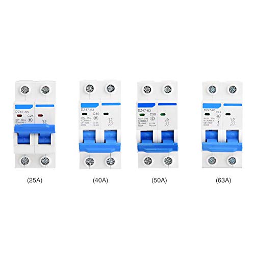 Dz47-63 Ac Miniature Circuit Breaker Low Voltage 2P 400V Ac Miniature Circuit Breaker Leakage Protection Air Switch #TOP6