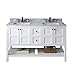 Virtu USA ED-30060-WMSQ-WH-NM Winterfell Bathroom Vanity, 60 inches, White