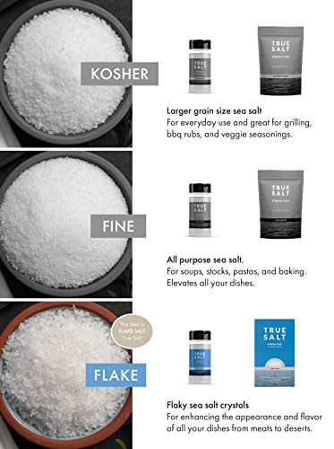 True Salt Flake Salt - Gourmet All Natural Sea Salt From The Sea Of Cortez -1 Lb Box - Perfect For Keto, Bbqs, Grilling, Baking, Finishing, Rubs, Steak, Chicken, Seafood, Bread, Cookies, & More #TOP5