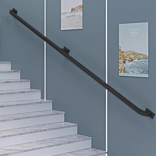 Rampe d'escalier intérieure en fer noir de 60cm pour escalier