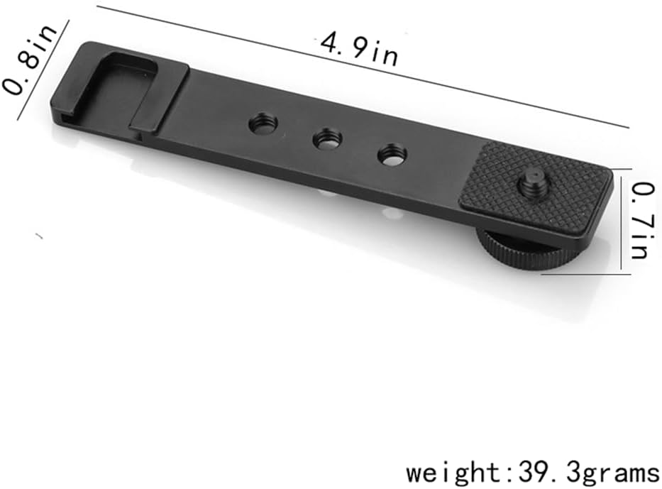 Cold Shoe Bracket Bar for DJI Pocket 3 ,Hot Shoe Mount Bracket Expansion for Insta360 X5, Action Camera Accessory Compatible with Gimbal Base, Straight Rod, Microphone and Fill Light