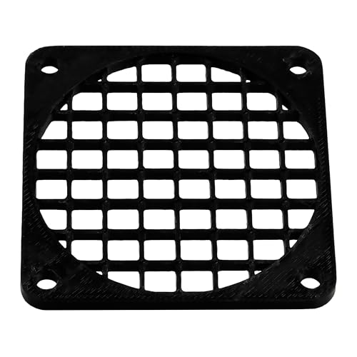AERZETIX Lote de 4 Rejillas de Ventilador 60x60 mm de plástico para Ordenador PC impresoras Dispositivos audiovisuales proyectores Multimedia/Color Negro