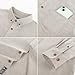 PJ PAUL JONES Men's Dress Shirts Casual Button Up Long Sleeve Shirt Breathable Shirt with Pocket Apricot