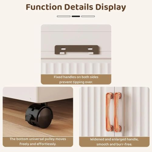 Image of Plastic Wardrobe for Cloths | 4 Layer Stackable Almirah with Hanging Rod, Transparent Doors, Wheels | Foldable Storage Cabinet Organizer for Clothes /Books /Toys