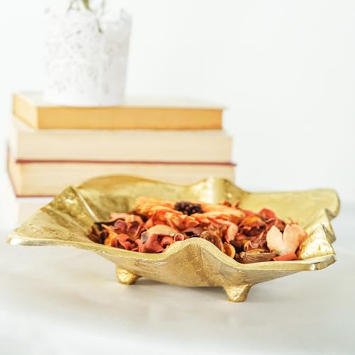 ALORAA Handmade Matte Gold Jewellery Bowl Elegant Aluminium Decorative Tray for Jewellery Keys Potpourri – Ethically Crafted in India – Durable Lightweight Gift Home Décor for Modern Interiors - Cosy Home Interiors ALORAA Handmade Matte Gold Jewellery Bowl Elegant Aluminium Decorative Tray for Jewellery Keys Potpourri – Ethically Crafted in India – Durable Lightweight Gift Home Décor for Modern Interiors - Image 6