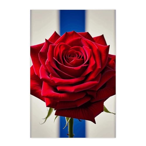 Affiches murales vintage roses rouges BVNMT : stickers déco chambre