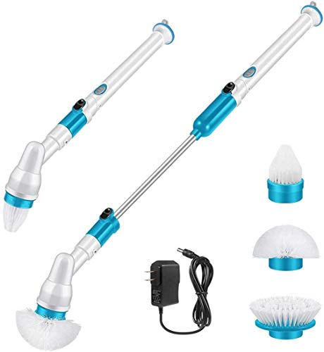 Spin Scrubber, 360 Cordless Tub and Tile Scrubber, Multi-Purpose Power Surface Cleaner with 3 Replaceable Cleaning Scrubber Brush Heads, 1 Extension Arm and Adapter?Your Exclusive Home cleaning