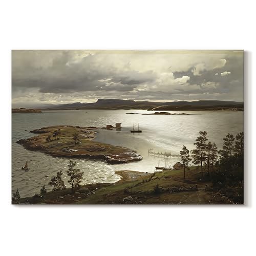 Hans Gude | Beautiful Lake Landscape | Abstract Wall Art | LT629