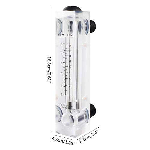 YS0911 Water Flow Meter Panel Mount Type Flowmeter M-15 0.5-5GPM 2-18LPM Water Flow Meter Panel Mount by YS0911 - Image 3
