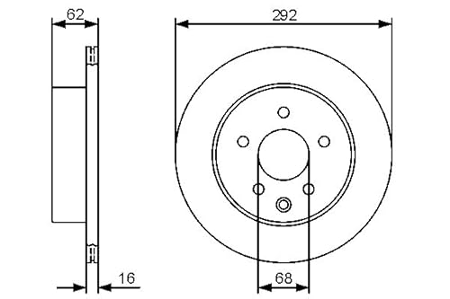 Bosch BD1269 Dischi Freno, Certificato ECE-R90, 1 Set Di 2 Dischi - 2