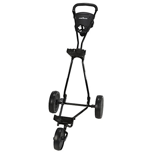 Caddymatic Golf Continental 3 Wheel Folding Golf Push/Pull Cart Black - Thumbnail 3