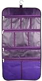 Freegrace Premium Hanging Toiletry Bag for Travel - Cosmetic, Jewelry, Toiletry, Makeup & Accessory Storage Organizer Bag, Large Size for Women & Men (Purple)