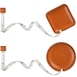 2 Pack Tape Measure for Body Measuring, 79Inch/2Meters Retractable Tape Measure for Body Fabric Sewing Tailor Cloth Knitting Craft Measurements Dual Sided (Brown 2 Pack)