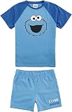 Sesamstraße Kids - Krümelmonster Unisex Kinder-Pyjama blau 158/164 100% Baumwolle Fan-Merch, TV-Serien