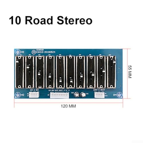 Placa preamplificadora con ecualizador gráfico de 5/10/15 bandas, ajustable por frecuencia, fuente de alimentación dual ±5V a ±15V, entrada y salida para audio de escenario (10 unidades) miniatura 7