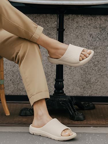 Image of Bewakoof Men's Beige EVA Comfy Sliders
