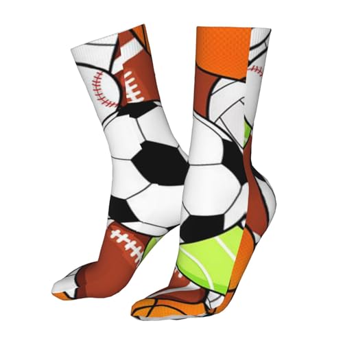 Evius Blijf stijlvol en comfortabel met sokken met abstract patroon voor mannen en vrouwen - de perfecte casual compressiesokken voor halverwege de kuit met trendy modeprint tot halverwege de kuit - Afbeelding 4