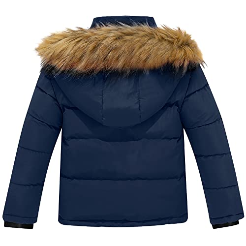 Image of FARVALUE Boy's Waterproof Winter Coat Mountain Snow Ski Fleece Jacket Thick Warm Detachable Hood Windproof Rain Coats