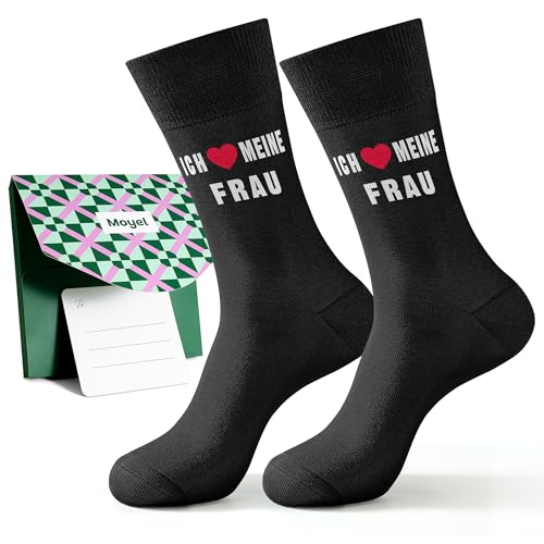 Moyel Geschenk Ehemann Jahrestag Geschenke für Ihn Lustige Socken Herren 43-46 Ich Liebe Dich Geschenke für Männer Weihnachten Geschenk Mann Geburtstag Partner Geschenke für Freund zum Valentinstag