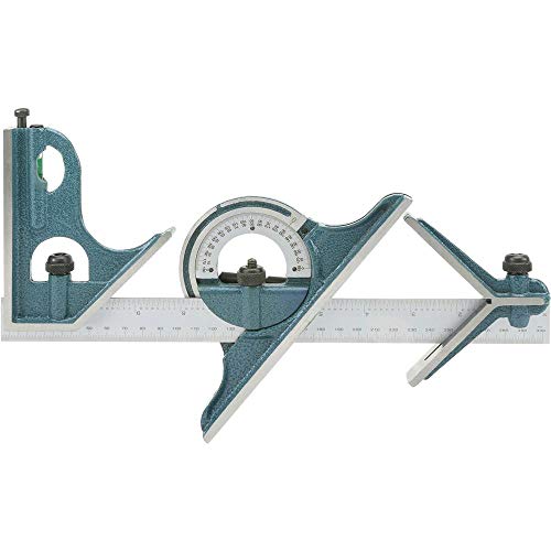 Grizzly G5726 Combination Square, 12-Inch, 4-Piece