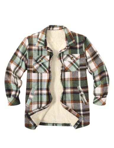 Zeagoo Womens Sherpa Fleece Jacket Casual Button Down Flannel Coats - image 4