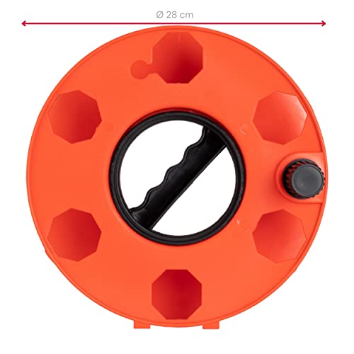 POLY POOL - PP2603 Aufroller ROLLY für Verlängerungskabel, Seile, Schläuche - Professionelle Kabeltrommel, ideal für Rasenmäher - Aufhängbare und leicht zu transportierende Kabel- und Schlauchtrommel