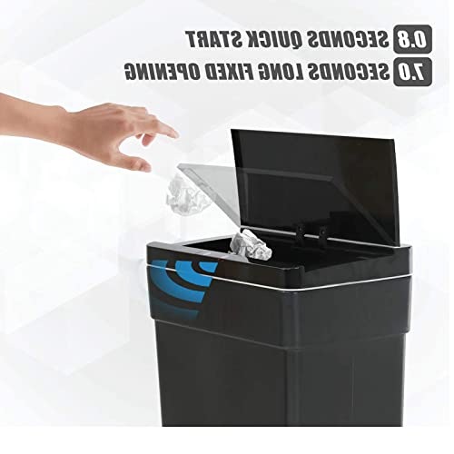 Caneca de basura plástica con sensor automática 13 gal miniatura 2