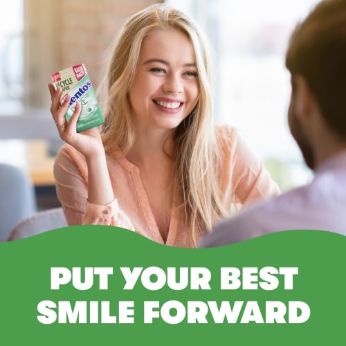 Image of Mentos Sugar Free Gum with Xylitol, Spearmint, 80 Piece Bottle (4 Pack) | Chewing Gum, Perfect for Long Lasting Fresh Breath at School, Work & Travel