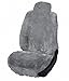 Produktbild hochwertige Universal Lammfell Autositzfelle Silber, waschbar, Schaumstoff gefüttert, einteilig, ca. 140x58 cm
