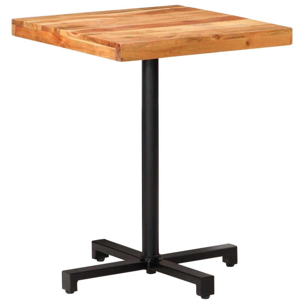 Table carrée 60x60 en acacia pour optimiser un petit espace sans sacrifier la stabilité