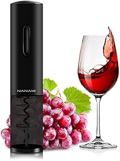 Electric Bottle Openers ,Nanami Rechargeable Automatic Corkscrew, Professional Wine Opener Stainless Steel for Home ,Party and as Gift (Black)