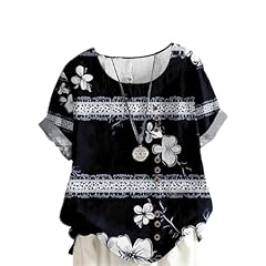 Womens Floral Print Linen Shirt 11