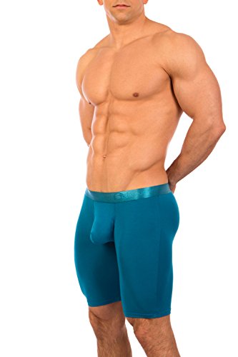 Obviously Spectra - Naked - Boxer Brief 9 Inch Leg (Small, Deep Turquoise)