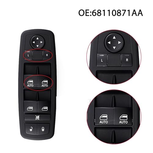 Interrupteur de vitre de rechange premium 68110871AA bouton de commande robuste voiture - 3