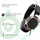 Elitecran Ersatz-Headset-Soundkabel Kompatibel mit SteelSeries Arctis 7 Arctis 5 Arctis 3 Arctis Pro, Ersatz Audiokabel 150 cm Länge, Kopfhörerkabel Schwarz