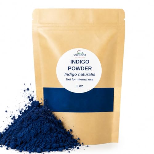 Indigo Powder - 1 oz - Natural Indigo Blue Powder Dye for Soapmaking & Textiles | Plant-Based Colorant for DIY Crafts, Fabric, Cosmetics | Finely Ground,...