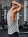 JMIERR Light Grey Tank Tops for Men Cut Off Workout Muscle Shirt Soft Training Cotton Sleeveless Fitness Gym Clothing Summer Casual Classic Top, XL