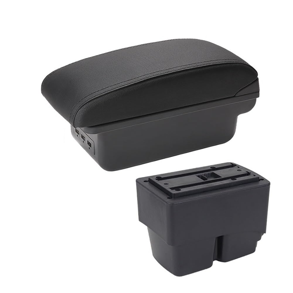 Aierdeyp B2 Black Line 3Usb Car Armrest Box For Ford For Fiesta 2011-2016 2017 2018
