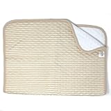 Waterproof Baby Changing Pad – Soft Cotton Top, Leakproof TPU Back, Reusable & Washable for Potty Training & Elimination Communication (Stripes)