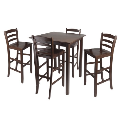 Winsome Parkland Dining, 4 Bar Stools, Walnut #TOP6