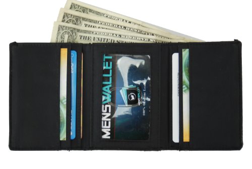 MARSHAL Slim Sleek & Skinny Men's Trifold Nylon Wallet with id holder and Card Slots #T55_nylon4