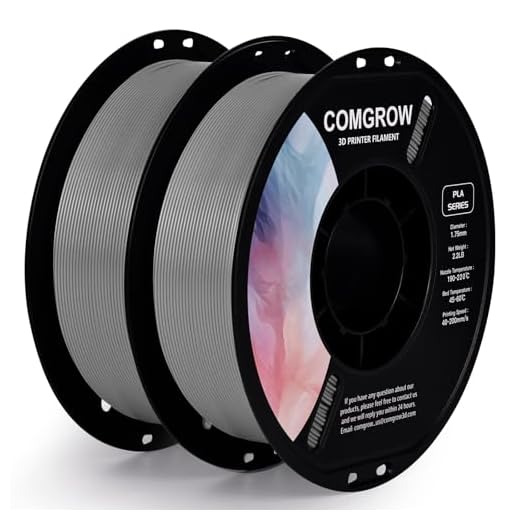 Comgrow PETG 3D Printer Filament 1.75mm, High Precision and Tough 3D Printer Filament 6 Rolls*1kg, Dimensional Accuracy +/- 0.02 mm, Fit Most 3D Printers 3pcs White+ 3pcs Black