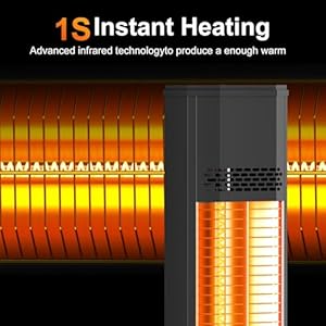 Outdoorpatioheaterwith9heatlevelsspaceheaterforgaragebackyardroomindoor1500wfastelectricinfraredheater9htimerswaterproofchildlockblacklarge Urban Country Home Decor Outdoor patio heater with 9 heat levelsspace heater for garage backyard room indoor1500w fast electric infrared heater9h timerswaterproofchild lockblack large urban country home decor