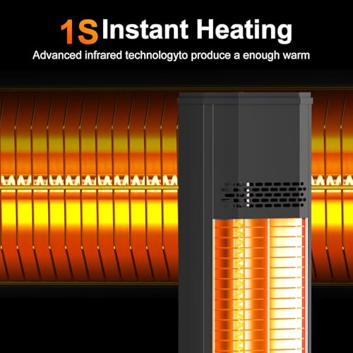 Outdoorpatioheaterwith9heatlevelsspaceheaterforgaragebackyardroomindoor1500wfastelectricinfraredheater9htimerswaterproofchildlockblacklarge Urban Country Home Decor Outdoor patio heater with 9 heat levelsspace heater for garage backyard room indoor1500w fast electric infrared heater9h timerswaterproofchild lockblack large urban country home decor